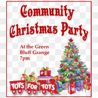 The Annual Community Christmas Party Will Be Held On - Christmas Tree, HD Png Download