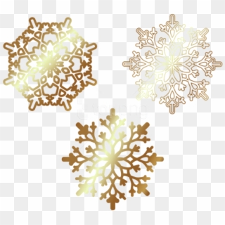Free Png Golden Snowflakes Png - Gold Snowflakes Transparent Png, Png Download