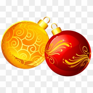 Red And Yellow Christmas Decorations, HD Png Download
