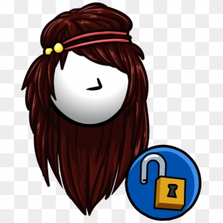 Red Hair Clipart Club Penguin - Club Penguin Blue, HD Png Download