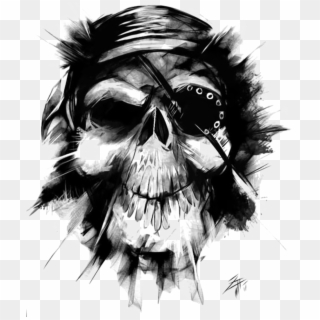 Pirate Skull Png Photo - Pirate Skull Tattoo Design, Transparent Png