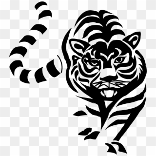 Tiger Art Black And White, HD Png Download