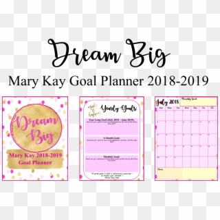 **freebie** Editable Mary Kay “dream Big“ Planner For - Calligraphy, HD Png Download