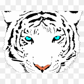 Bengal Clipart Tiger Face - White Tiger Face Png, Transparent Png
