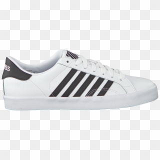 White K-swiss Sneakers Belmont So Limited Time Offer - Adidas White Shoes With Black Lines, HD Png Download
