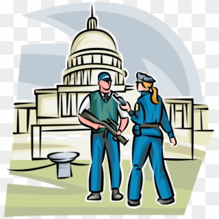 Vector Illustration Of Heavily Armed Homeland Security - Illustration, HD Png Download