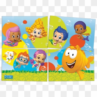 Painel 4 Laminas Bubble Guppies - Bubble Guppies, HD Png Download