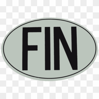 Fin International Vehicle Registration Oval - Fin, HD Png Download