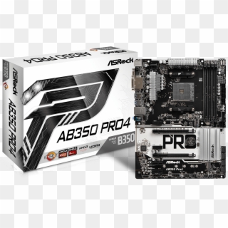 Asrock Amd Ab350 Pro4 Gaming Motherboard - Mb Amd Am4 Asrock Ab350 Pro4 Ryzen, HD Png Download