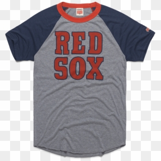 Block Red Sox Baseball T Shirt 01010512050 Grey Navy, HD Png Download