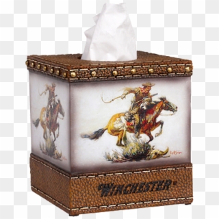 Winchester Horse & Rider Tissue Box Cover W1214 - Winchester Old Logo, HD Png Download