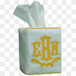 Tissue Box Cover, With Rayford Applique Monogram - Tote Bag, HD Png Download