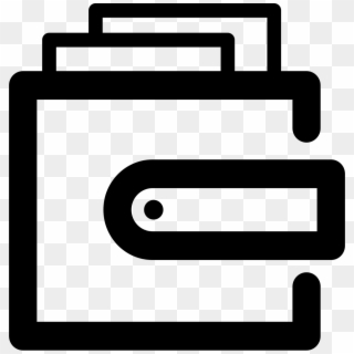 Wallet With Bills Outlined Symbol Comments - Carteira Icon Png, Transparent Png