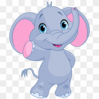 Funny Baby Elephant Image Cliparts - Cute Cartoon Elephant Png, Transparent Png