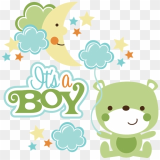 It's A Boy Svg Scrapbook Collection Baby Boy Svg Files - Its A Boy In Green, HD Png Download