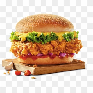Kfc Burger Transparent Background Png - Chicken Double Trouble Kfc, Png Download