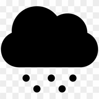 Snow Or Hail Black Cloud Weather Symbol Comments - Snow And Hail In Cloud, HD Png Download