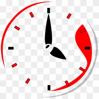 Red Clock Clipart Png, Transparent Png
