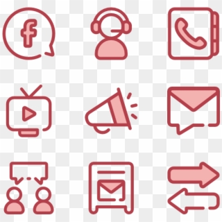 Communication - Png Icons Vector Pink, Transparent Png