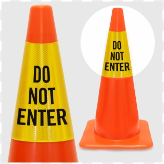 Do Not Enter Cone Collar - Sign, HD Png Download