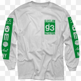 Ocg Mas Logos White Long Sleeve T-shirt $35 - Long Sleeve T Shirt Template Png, Transparent Png