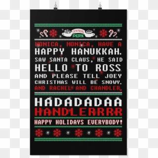 Monica, Have A Happy Hanukkah Phoebe's Christmas Song - Poster, HD Png Download
