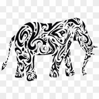 Free Png Download Native American Elephant Symbol Png - Tribal Elephant Tattoo, Transparent Png