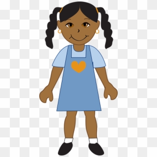 American Girl Cliparts - African American Girl Clipart, HD Png Download