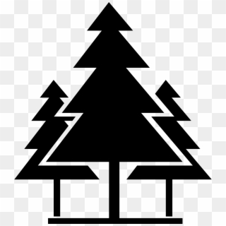 Christmas Trees Comments - Forest Icon Png Black And White, Transparent Png