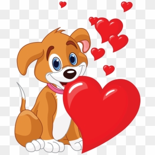 Spring Pinterest Puppies Emoticon And Cute Dog - Dog Valentines Day Cartoon, HD Png Download
