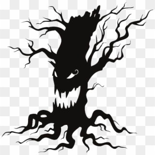 Halloween Tree Png File - Spooky Tree Clip Art, Transparent Png