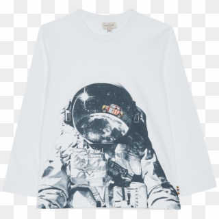 White Steven Spaceman T-shirt - Paul Smith Junior Boys Cotton Steven Top, HD Png Download