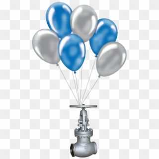 Picture - Blue And Gray Balloons, HD Png Download