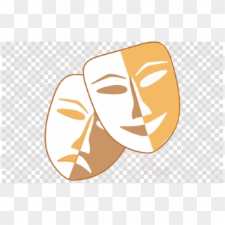 Theater Mask Png Clipart Theatre Mask Clip Art - Clip Art Theater Masks, Transparent Png