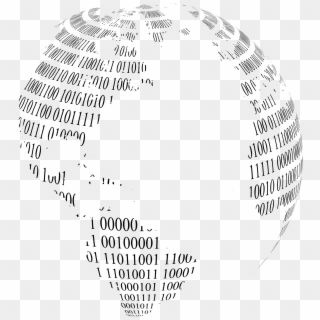 Code Clipart Bionary - Binary Globe Png, Transparent Png