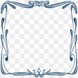 Art Nouveau Frame - Art Nouveau Png Azul, Transparent Png