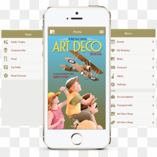 This App Was Built For The Art Deco Trust Of Napier - Art Deco Mobile App, HD Png Download