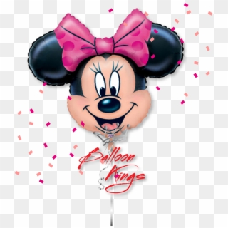 Minnie Mouse Head - Character Balloon On Stick, HD Png Download