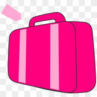 Small - Pink Travel Bag Cartoon, HD Png Download