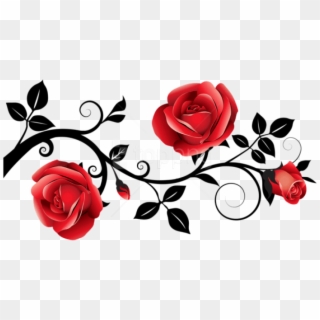 Free Png Download Red And Black Decorative Roses Clipart - Black And Red Rose Clipart, Transparent Png