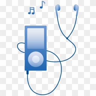 Blue Mp3 Player Playing Music - Music Player Clip Art, HD Png Download