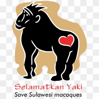 Selamatkan Yaki 1 Macaque Logo With Text Black Png - Logo Macaca Nigra Project, Transparent Png