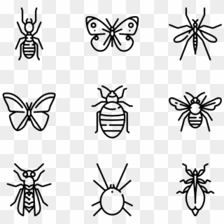 Insects - Insects Png Black And White, Transparent Png