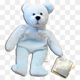 Holy Bear Purity The Baptism Blue Teddy Bear, HD Png Download