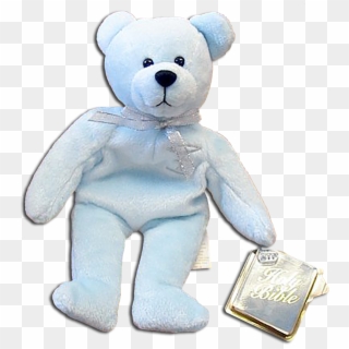 Holy Bear Purity The Baptism Blue Teddy Bear, HD Png Download
