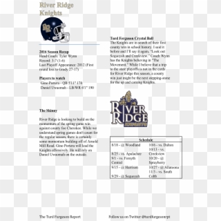 The Turd Furgeson Report's Cherokee County Football - River Ridge High School, HD Png Download
