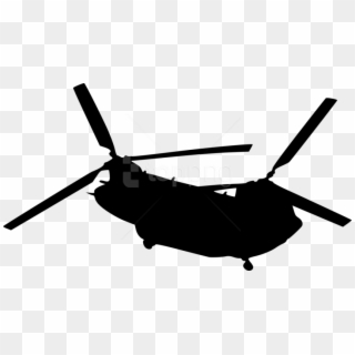 Free Png Helicopter Top View Silhouette Png - Ch 47 Chinook Silhouette, Transparent Png