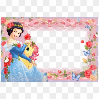 Free Png Girls Transparent Frame With Princess Snow - Birthday Frame For Girls, Png Download