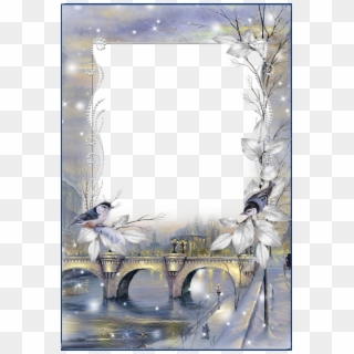 Clipart Snow Night - City Frame Png, Transparent Png