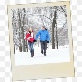 Happy Couple Snow Forest, HD Png Download
